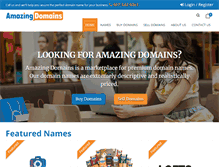 Tablet Screenshot of amazingdomains.com